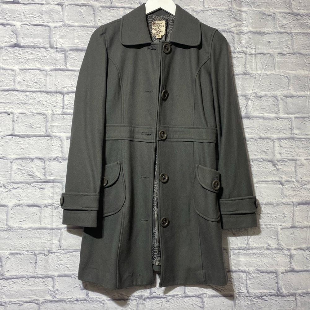 Tulle coat gray long